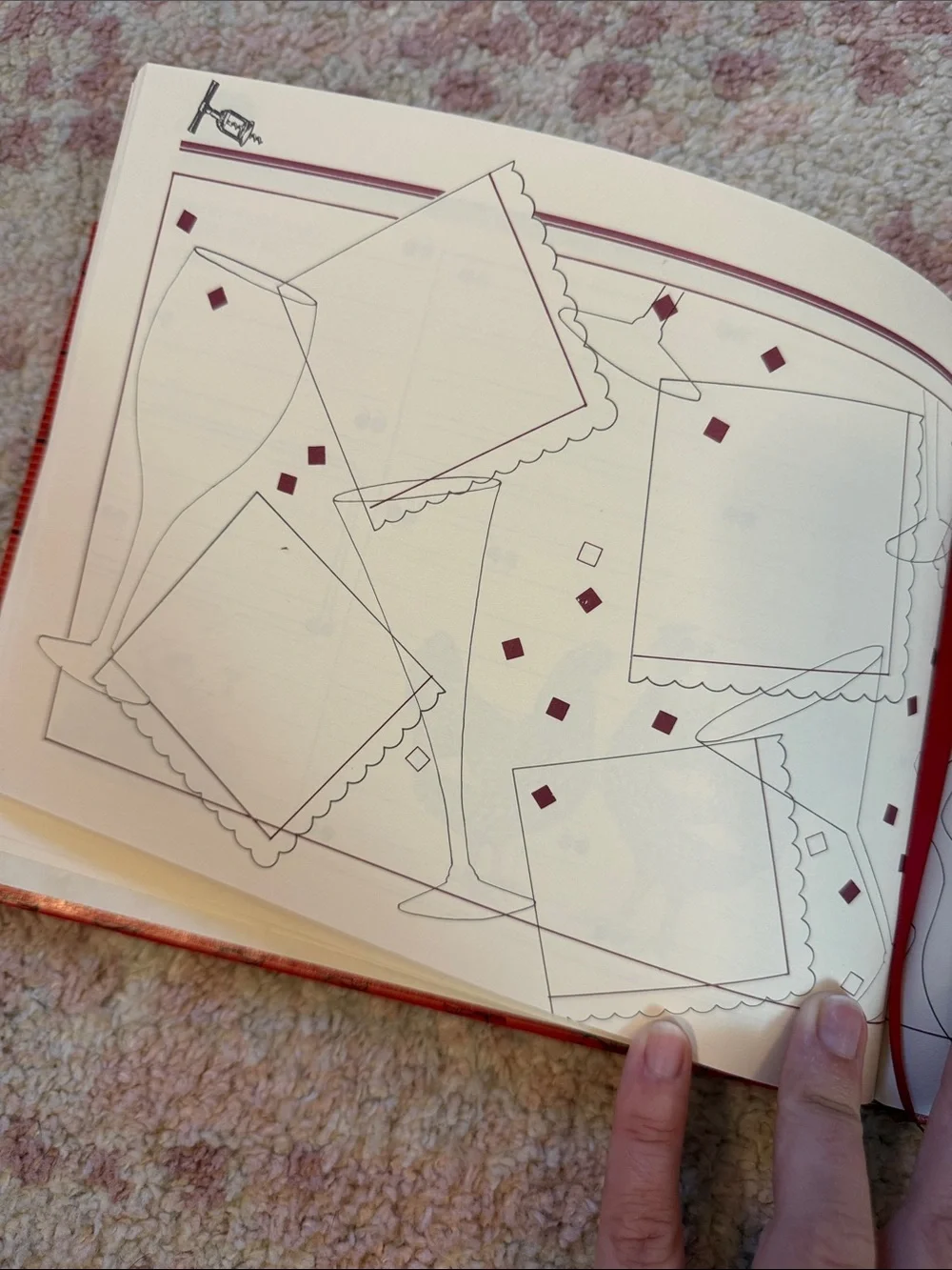 Vintage *Unused* “More Than A Guest Book” Red Hardcover